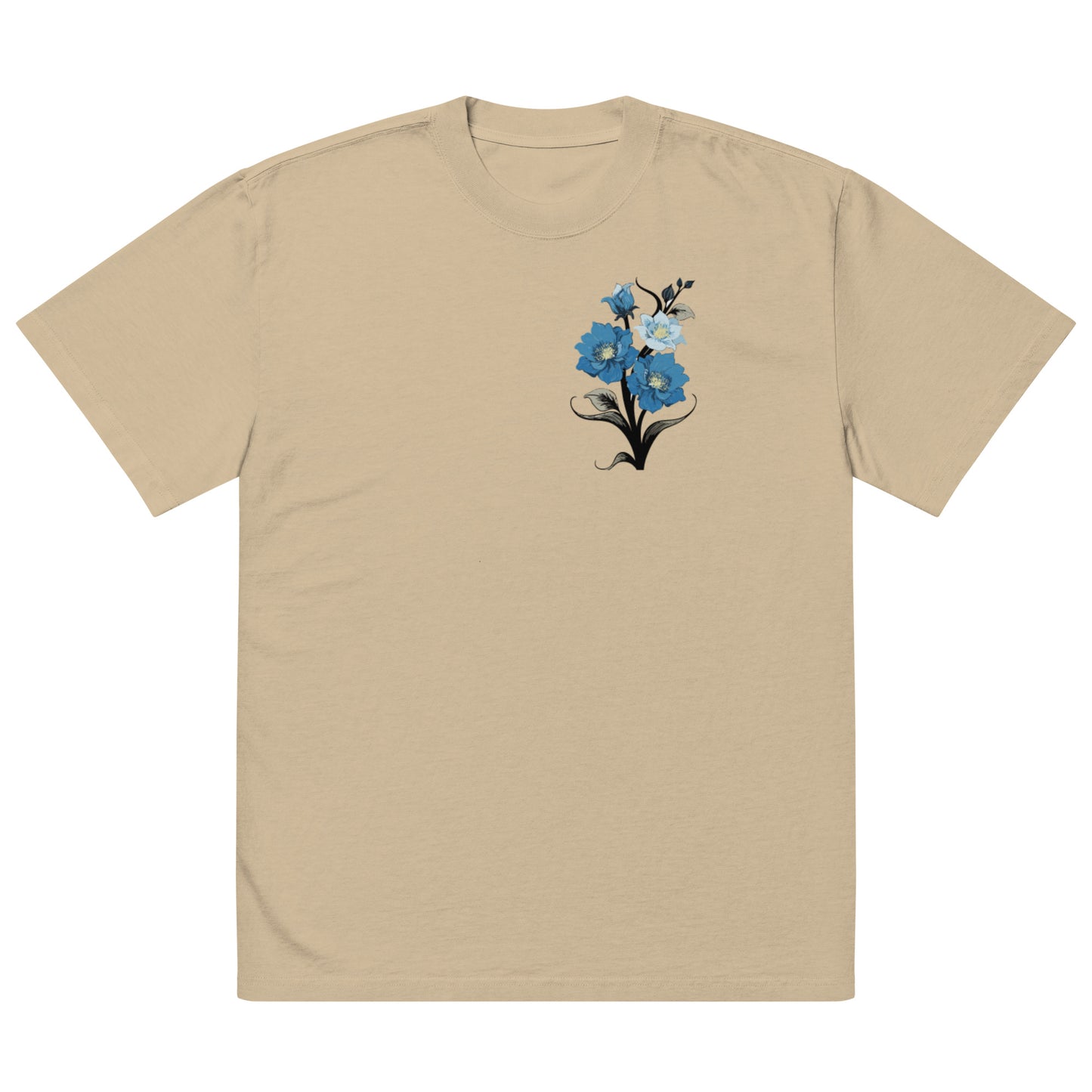Heavyweight Blue Sakura Comic T-Shirt