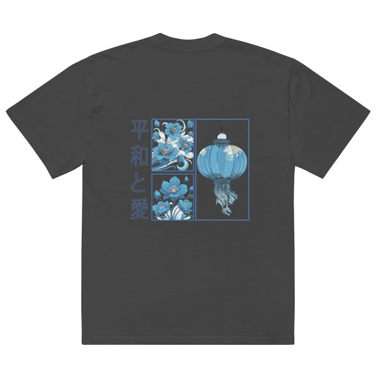 Heavyweight Blue Sakura Comic T-Shirt