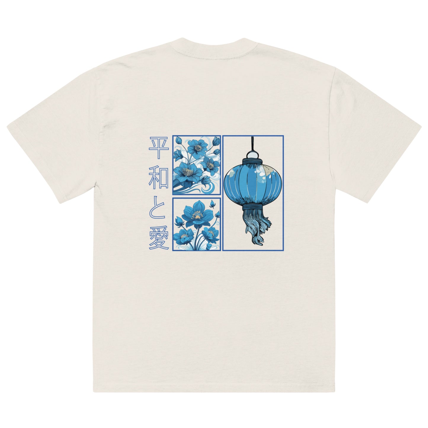Heavyweight Blue Sakura Comic T-Shirt