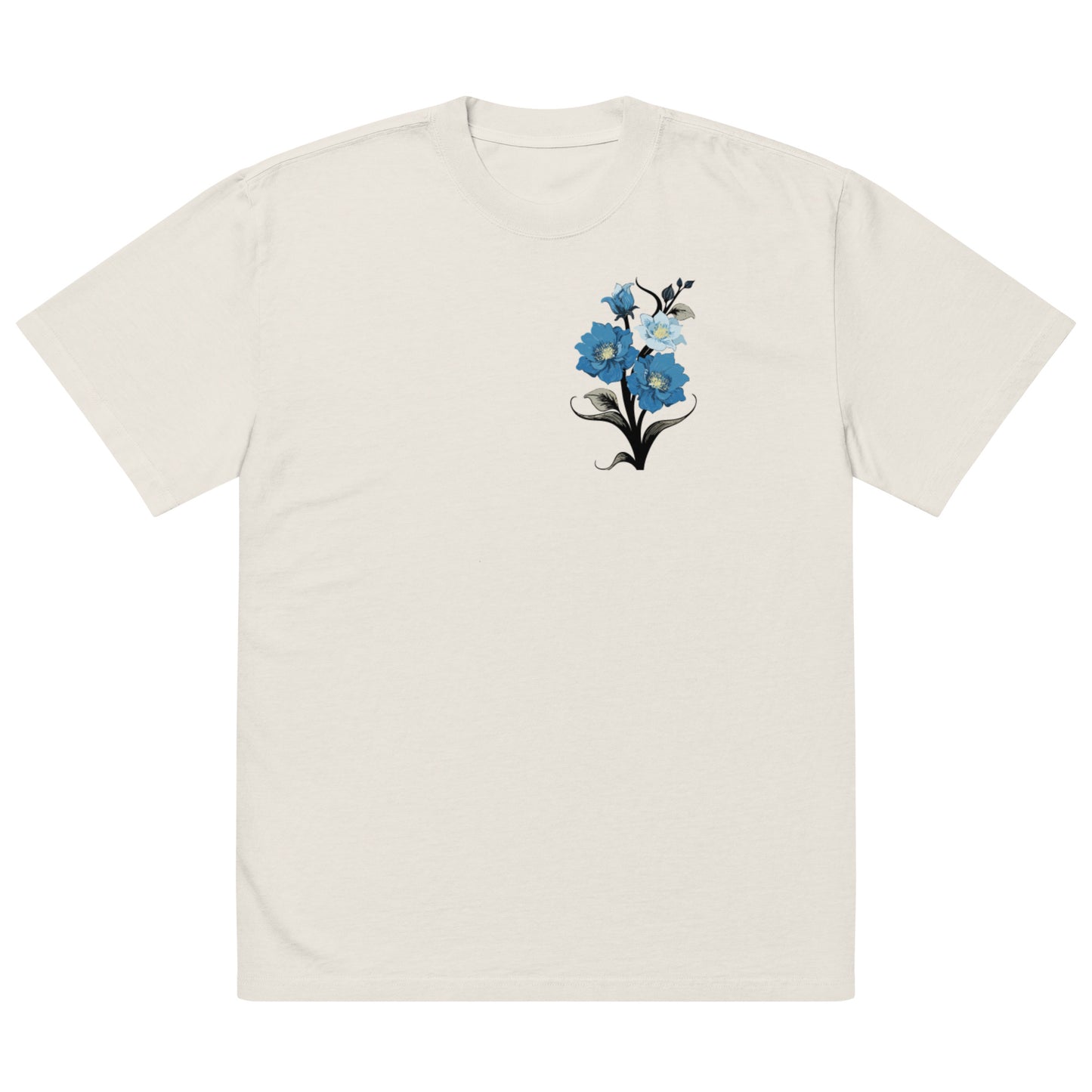 Heavyweight Blue Sakura Comic T-Shirt