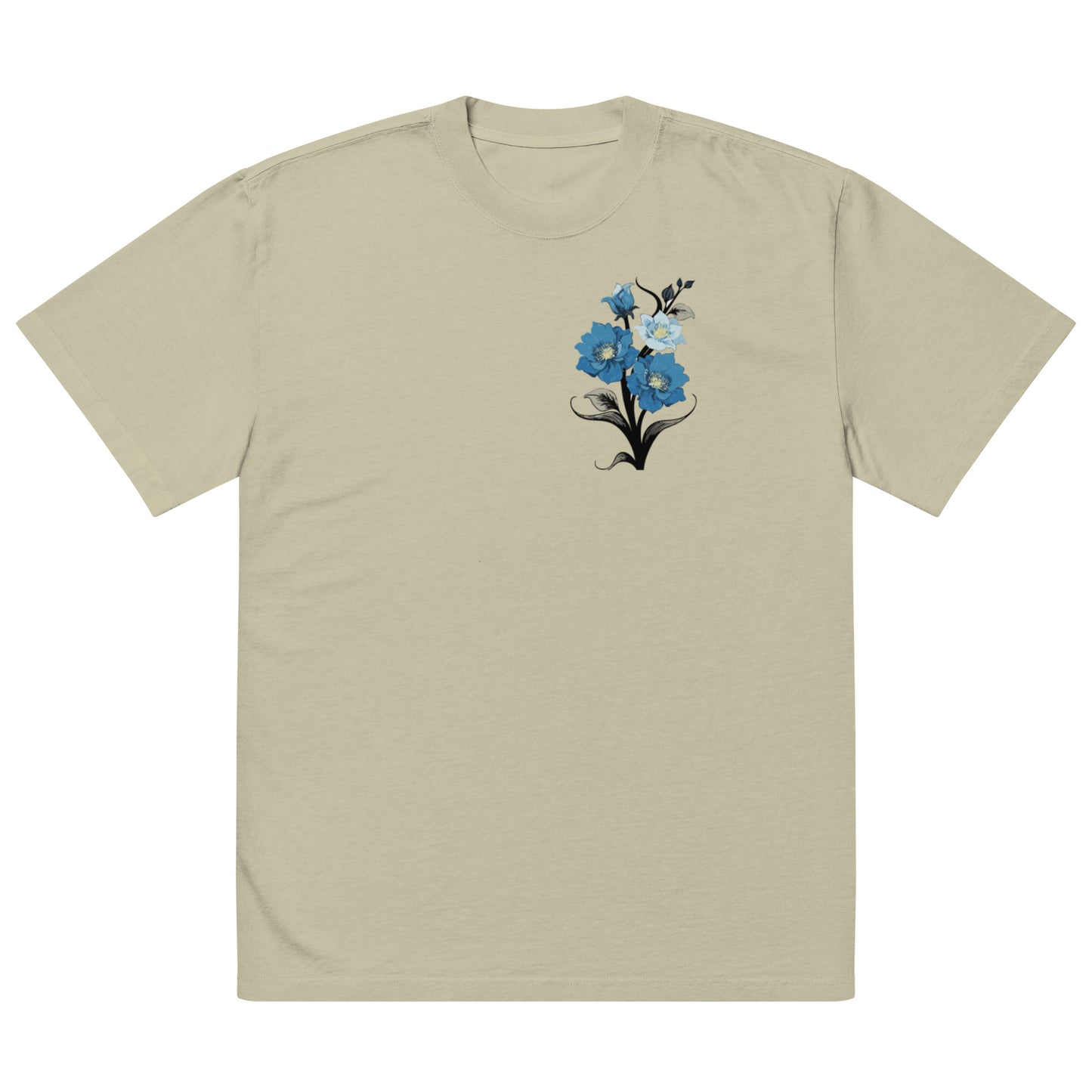 Heavyweight Blue Sakura Comic T-Shirt