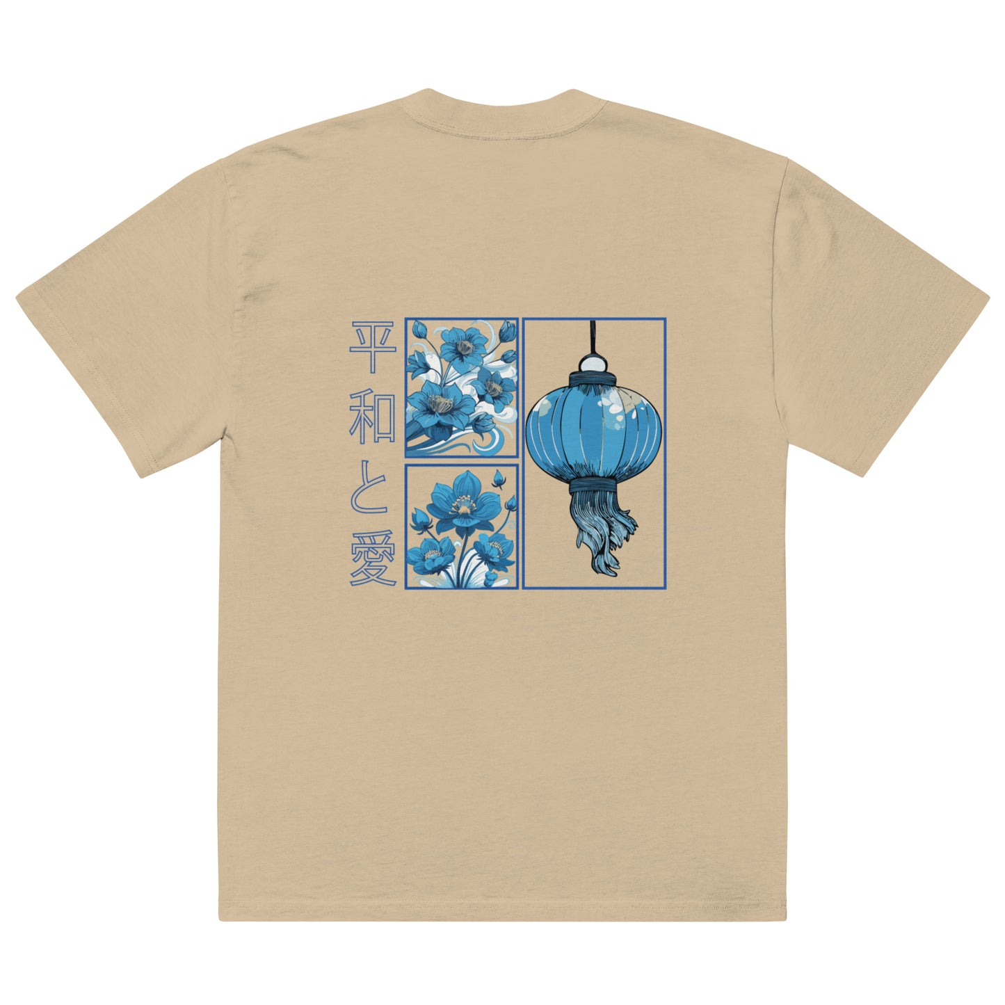 Heavyweight Blue Sakura Comic T-Shirt